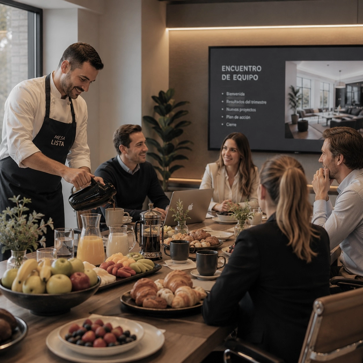 Eventos corporativos con chef a domicilio